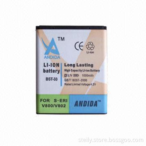 850/1,000mAh Rechargeable Battery for Sony Ericsson